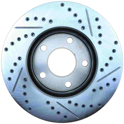 StopTech Select Sport Drilled And Slotted Brake Rotor; Front Right