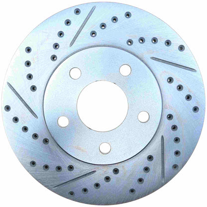 StopTech Select Sport Drilled And Slotted Brake Rotor; Front Right