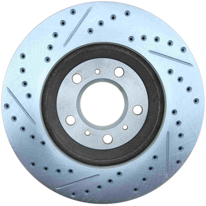 StopTech Select Sport Drilled And Slotted Brake Rotor; Front Left
