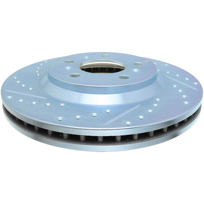 StopTech Select Sport Drilled And Slotted Brake Rotor; Front Right