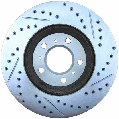 StopTech Select Sport Drilled And Slotted Brake Rotor; Front Right