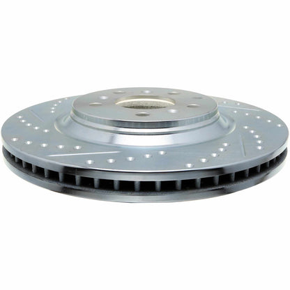 StopTech Select Sport Drilled And Slotted Brake Rotor; Front Right