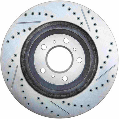 StopTech Select Sport Drilled And Slotted Brake Rotor; Front Right