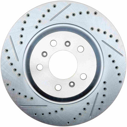 StopTech Select Sport Drilled And Slotted Brake Rotor; Front Right