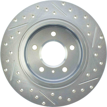 StopTech Select Sport Drilled And Slotted Brake Rotor; Front Right