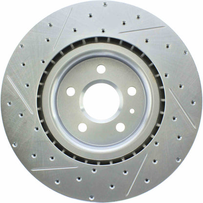 StopTech Select Sport Drilled And Slotted Brake Rotor; Front Left