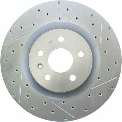 StopTech Select Sport Drilled And Slotted Brake Rotor; Front Left