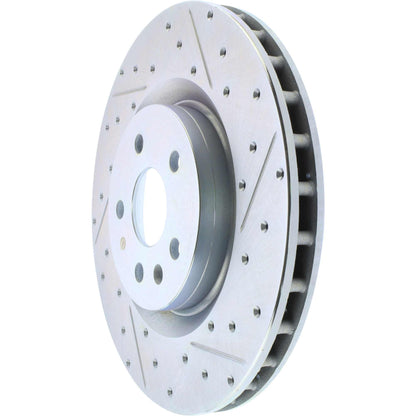 StopTech Select Sport Drilled And Slotted Brake Rotor; Front Left