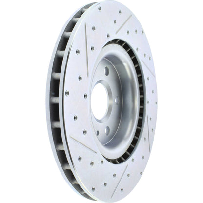 StopTech Select Sport Drilled And Slotted Brake Rotor; Front Left