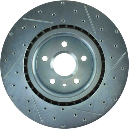 StopTech Select Sport Drilled And Slotted Brake Rotor; Front Right