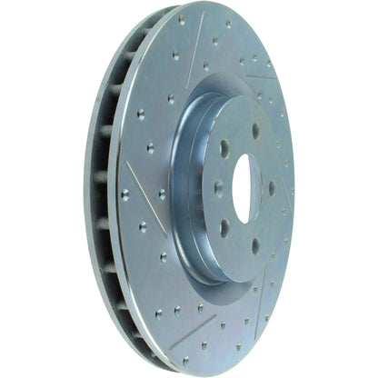 StopTech Select Sport Drilled And Slotted Brake Rotor; Front Right