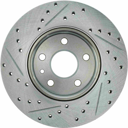 StopTech Select Sport Drilled And Slotted Brake Rotor; Front Left