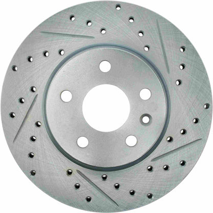 StopTech Select Sport Drilled And Slotted Brake Rotor; Front Left