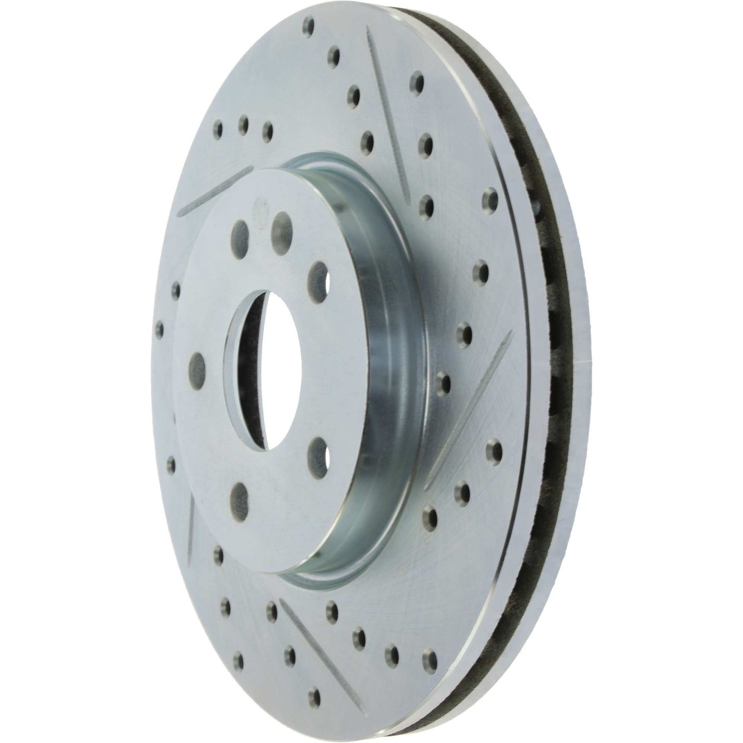 StopTech Select Sport Drilled And Slotted Brake Rotor; Front Left