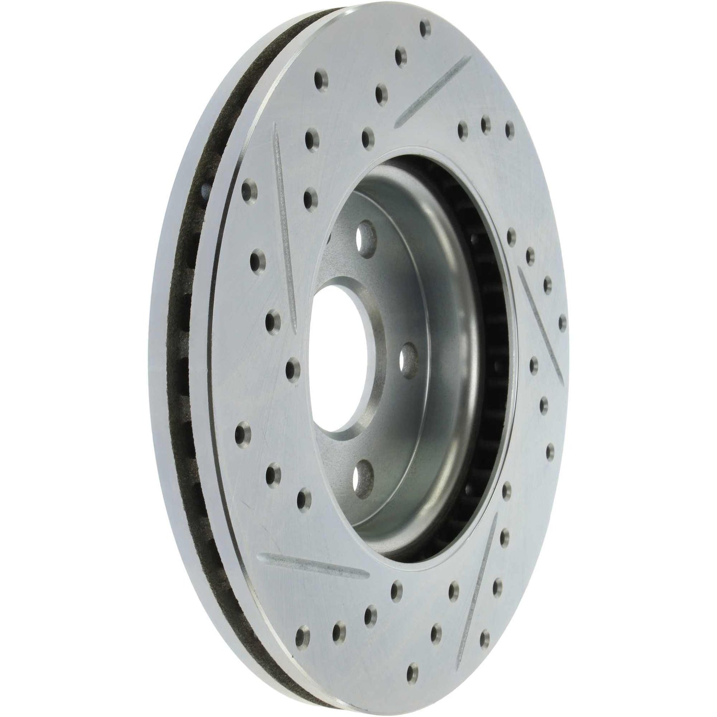 StopTech Select Sport Drilled And Slotted Brake Rotor; Front Left