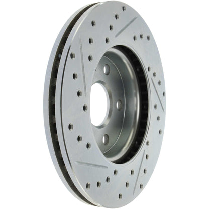 StopTech Select Sport Drilled And Slotted Brake Rotor; Front Left