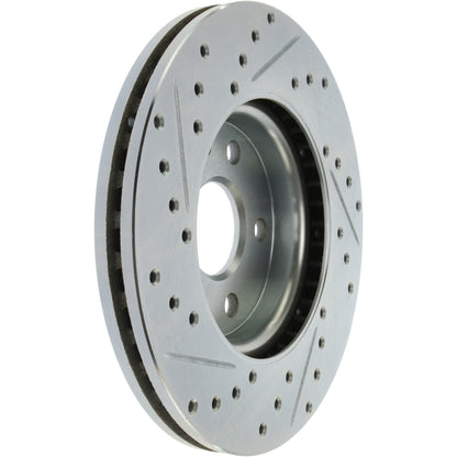 StopTech Select Sport Drilled And Slotted Brake Rotor; Front Left