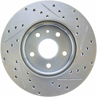 StopTech Select Sport Drilled And Slotted Brake Rotor; Front Right