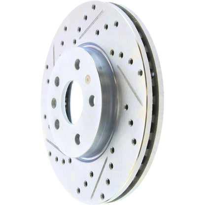 StopTech Select Sport Drilled And Slotted Brake Rotor; Front Right