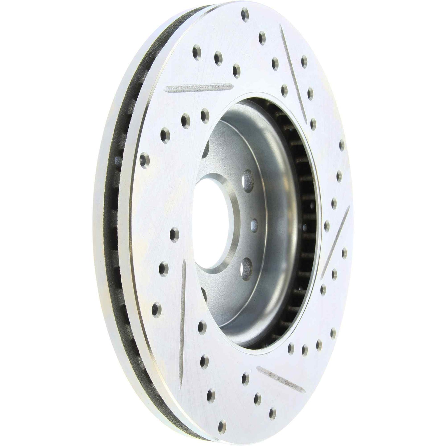 StopTech Select Sport Drilled And Slotted Brake Rotor; Front Right