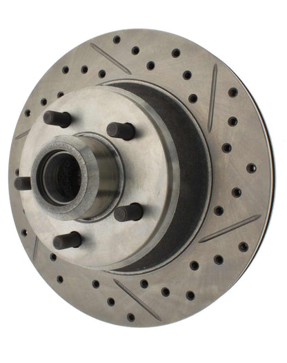 StopTech Select Sport Drilled And Slotted Brake Rotor; Front Left