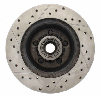 StopTech Select Sport Drilled And Slotted Brake Rotor; Front Left