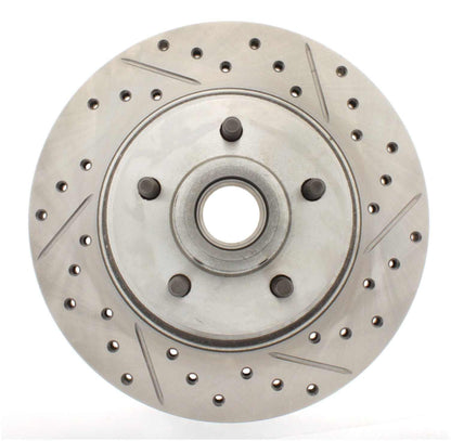 StopTech Select Sport Drilled And Slotted Brake Rotor; Front Left