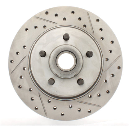 StopTech Select Sport Drilled And Slotted Brake Rotor; Front Left