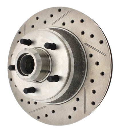 StopTech Select Sport Drilled And Slotted Brake Rotor; Front Right