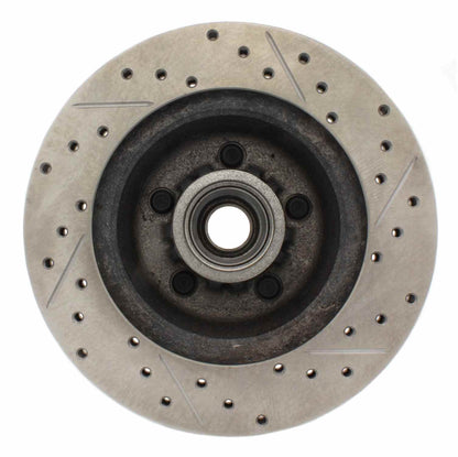 StopTech Select Sport Drilled And Slotted Brake Rotor; Front Right