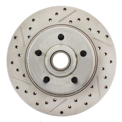 StopTech Select Sport Drilled And Slotted Brake Rotor; Front Right