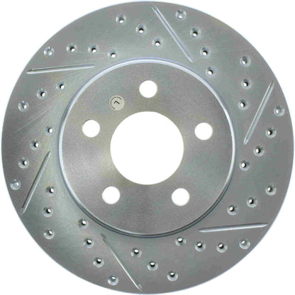 StopTech Select Sport Drilled And Slotted Brake Rotor; Front Left