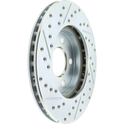 StopTech Select Sport Drilled And Slotted Brake Rotor; Front Left