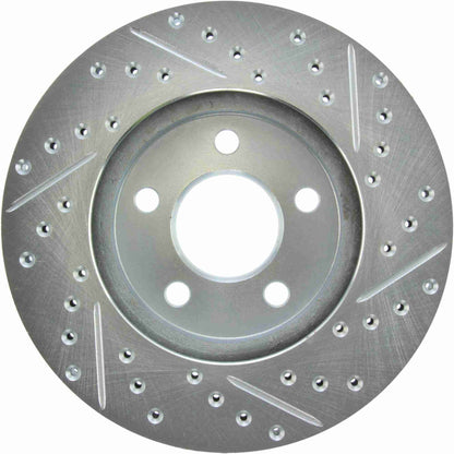 StopTech Select Sport Drilled And Slotted Brake Rotor; Front Right