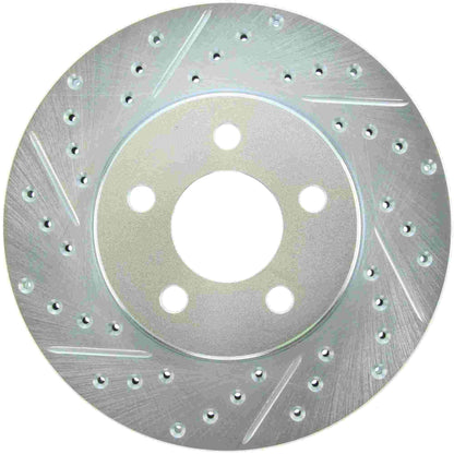 StopTech Select Sport Drilled And Slotted Brake Rotor; Front Right