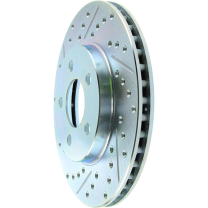 StopTech Select Sport Drilled And Slotted Brake Rotor; Front Right