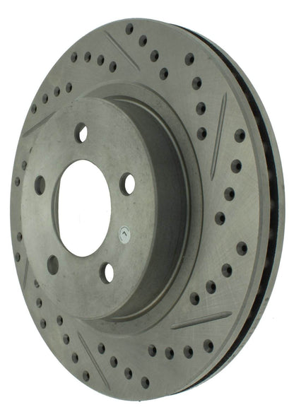 StopTech Select Sport Drilled And Slotted Brake Rotor; Front Left