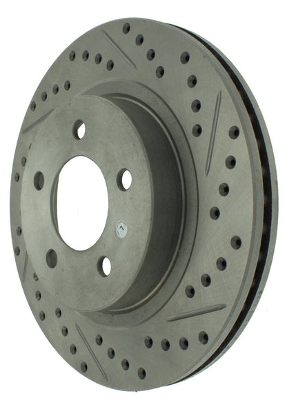 StopTech Select Sport Drilled And Slotted Brake Rotor; Front Left