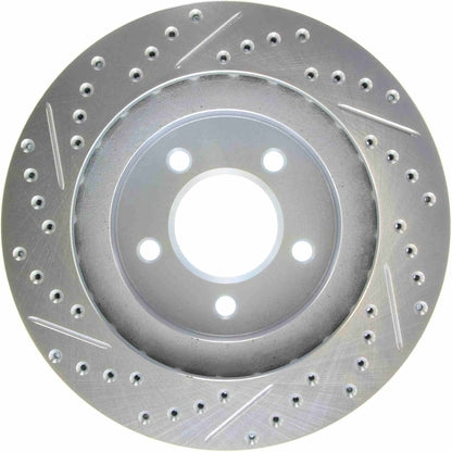 StopTech Select Sport Drilled And Slotted Brake Rotor; Front Left