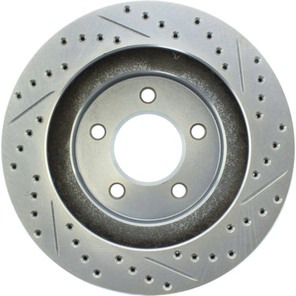 StopTech Select Sport Drilled And Slotted Brake Rotor; Front Right