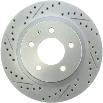 StopTech Select Sport Drilled And Slotted Brake Rotor; Front Right