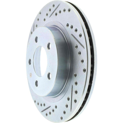 StopTech Select Sport Drilled And Slotted Brake Rotor; Front Right