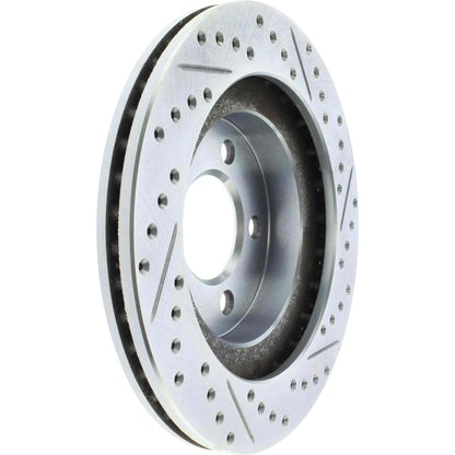 StopTech Select Sport Drilled And Slotted Brake Rotor; Front Right