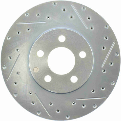 StopTech Select Sport Drilled And Slotted Brake Rotor; Front Left