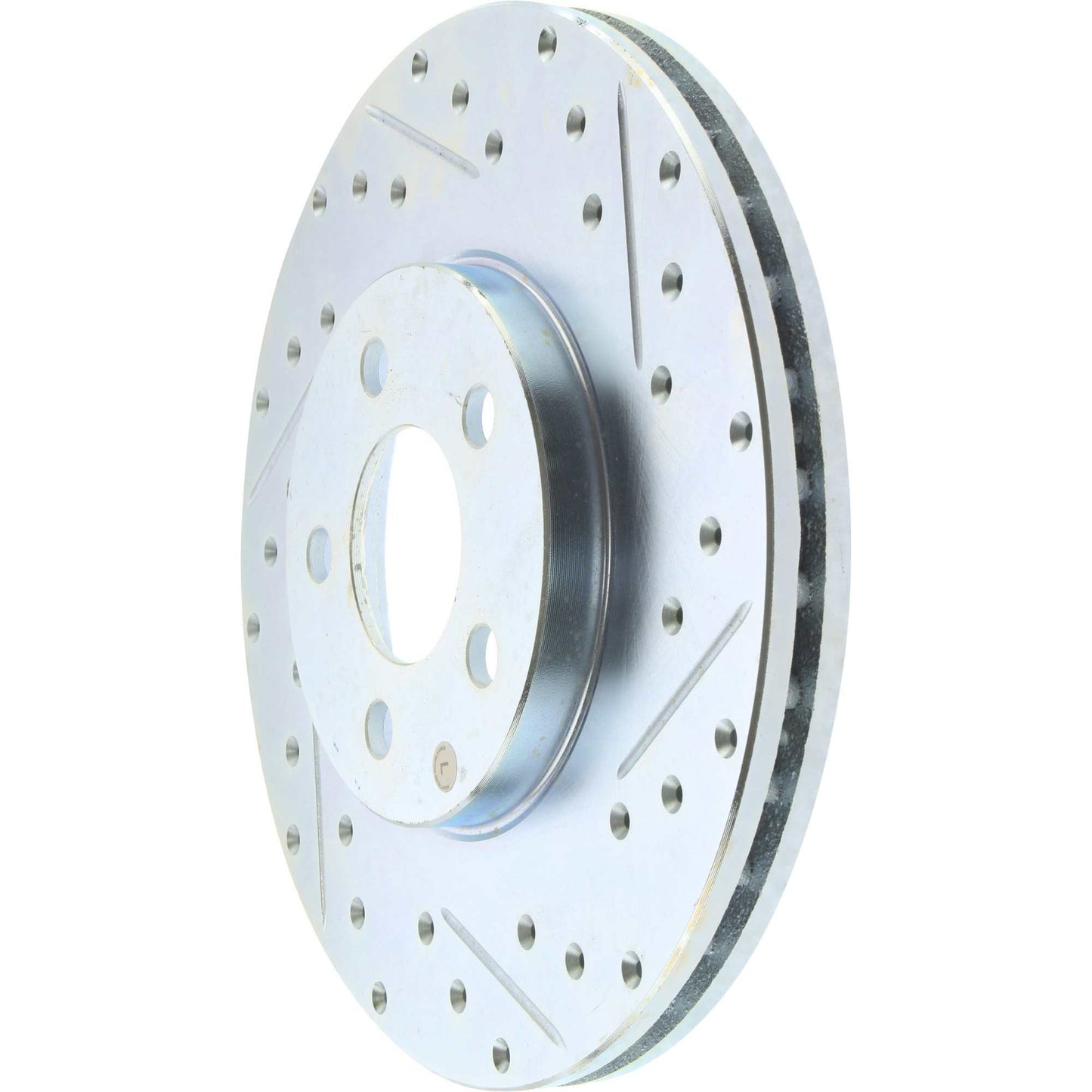 StopTech Select Sport Drilled And Slotted Brake Rotor; Front Left