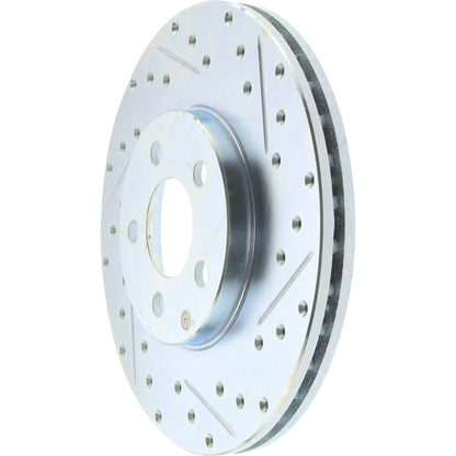 StopTech Select Sport Drilled And Slotted Brake Rotor; Front Left