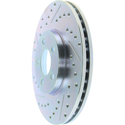 StopTech Select Sport Drilled And Slotted Brake Rotor; Front Right