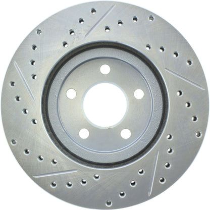 StopTech Select Sport Drilled And Slotted Brake Rotor; Front Left