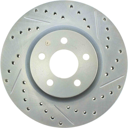StopTech Select Sport Drilled And Slotted Brake Rotor; Front Left