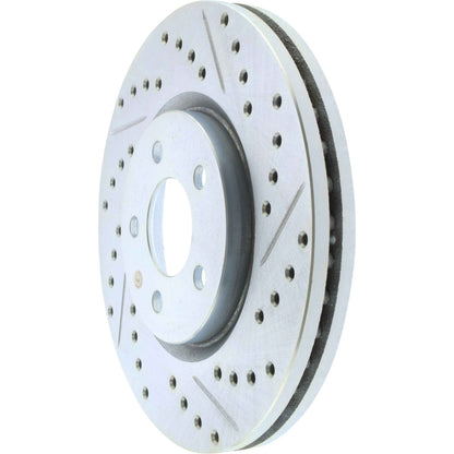 StopTech Select Sport Drilled And Slotted Brake Rotor; Front Left
